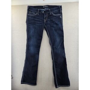 Silver Jeans Tuesday Womens Jeans 30x33 Blue Slim Bootcut Mid Rise Stretch Denim